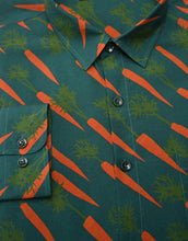 Carrot Print L/S Shirt | Dk Teal