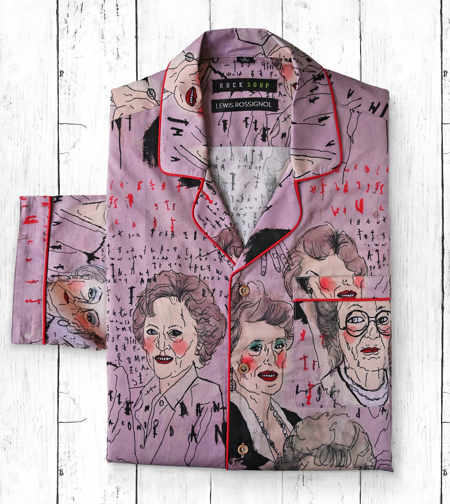 Lewis Rossignol 'Golden Girls' PJ Shirt | Dusty Pink