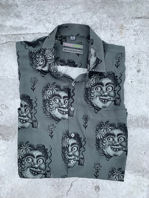 REBECCA MORGAN SS Button-Down Shirt | Grey