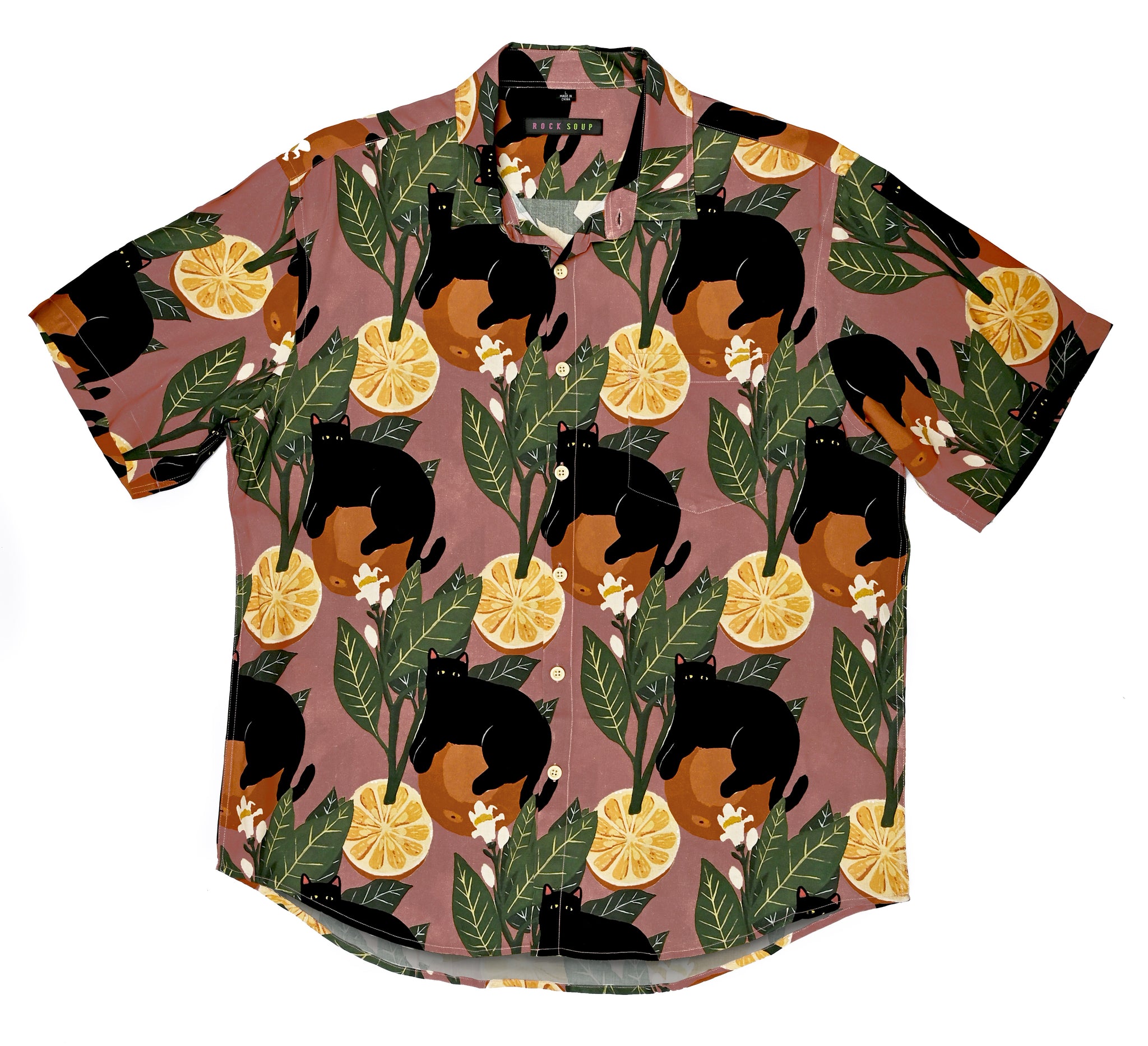 Danial Ryan Citrus Cat Shirt Dusty Pink ROCK SOUP