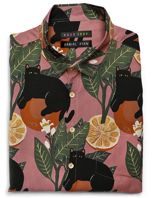Danial Ryan Citrus Cat Shirt | Dusty Pink