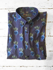 Radish SS Button-Down Shirt by Joshua Joyce- PURPLE